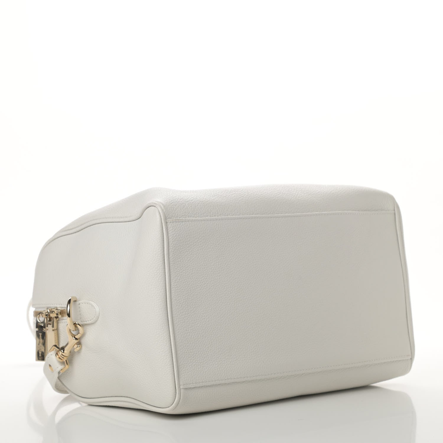 Versace Grained Calfskin Palazzo Bowler White 5 of 13