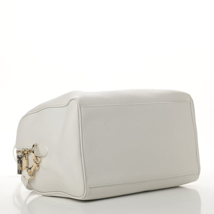 Versace Grained Calfskin Palazzo Bowler White 5 of 13