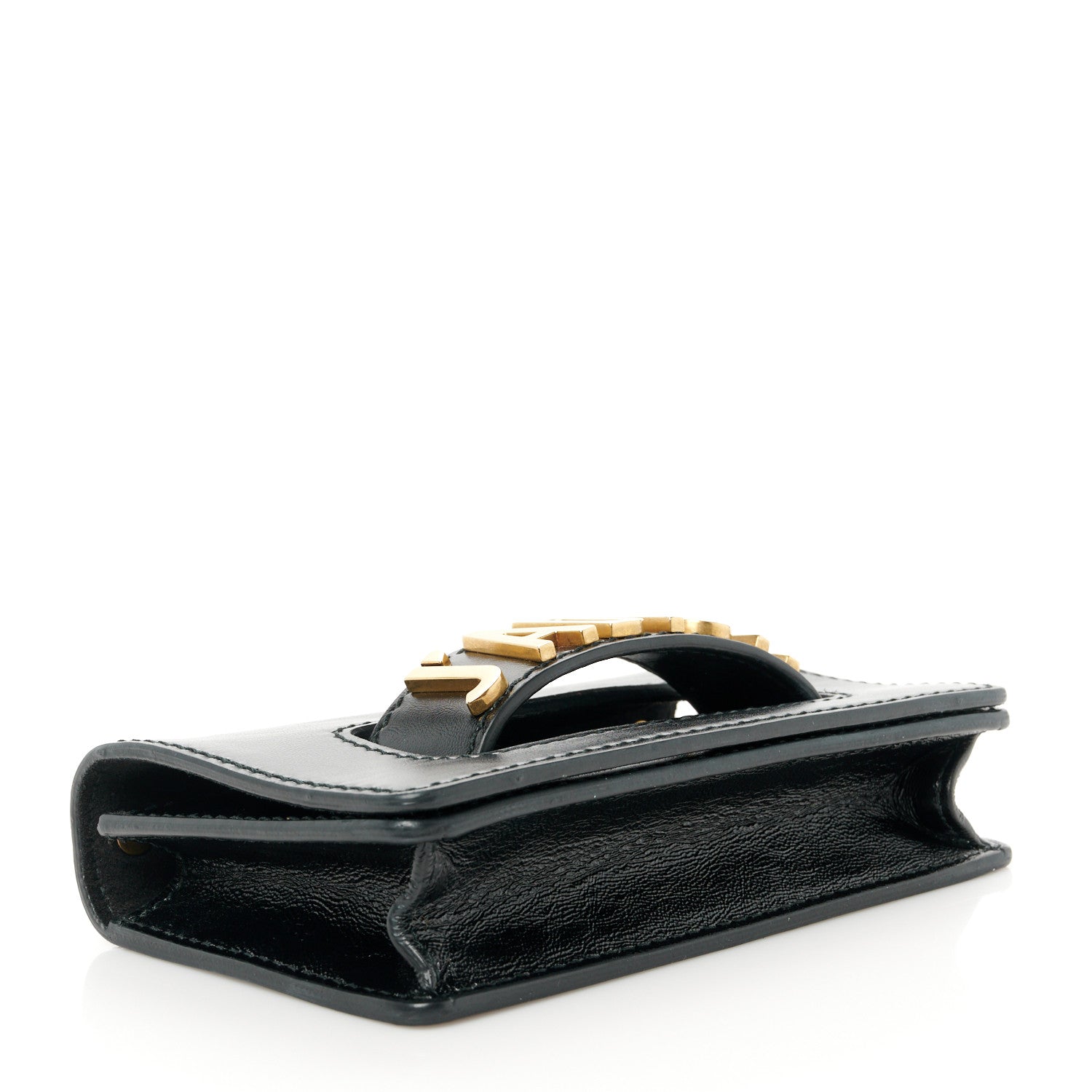 Christian Dior Crinkled Calfskin Mini J'Adior Chain Flap Bag Black 4 of 10