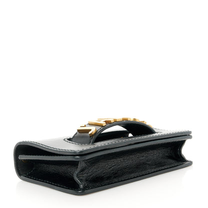 Christian Dior Crinkled Calfskin Mini J'Adior Chain Flap Bag Black 4 of 10