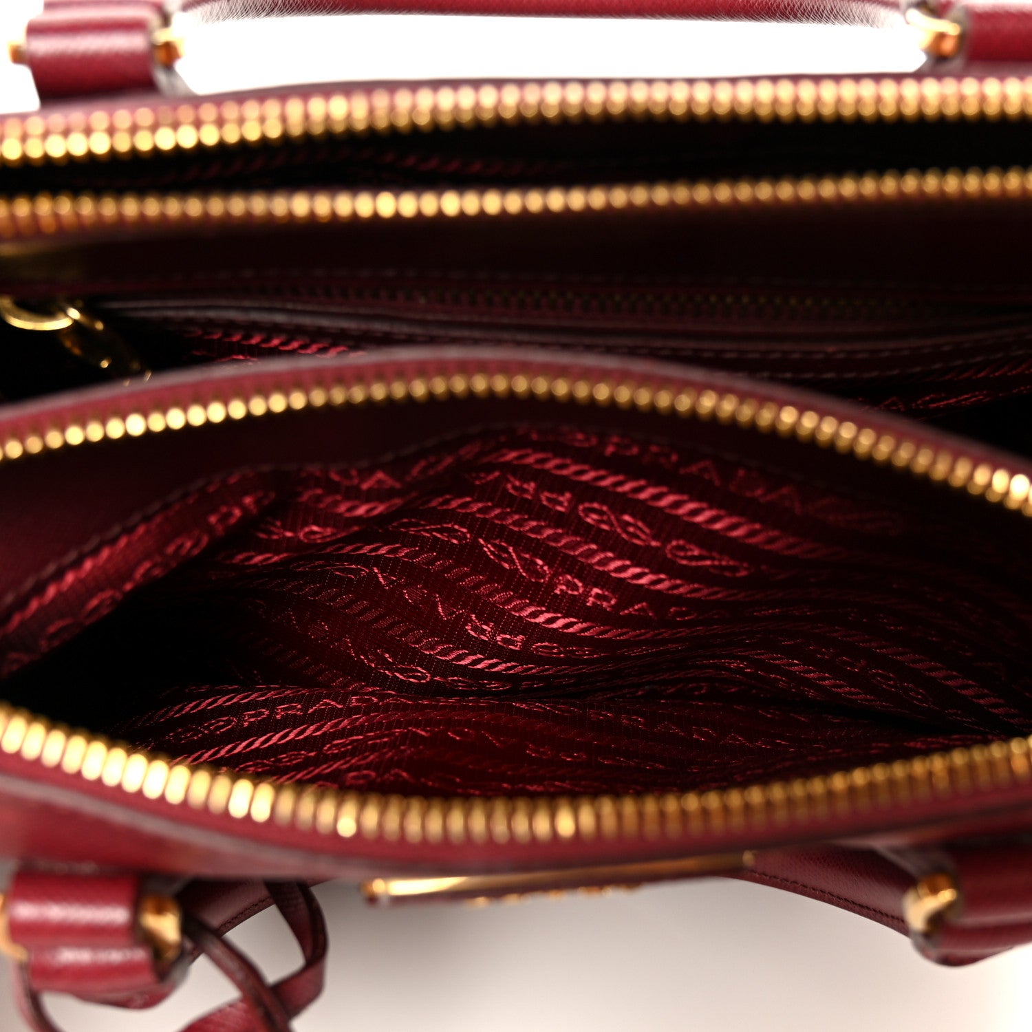 Prada Saffiano Lux Small Galleria Double Zip Tote Cerise 7 of 10