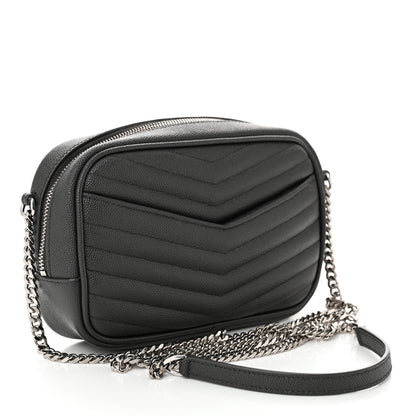 Saint Laurent Grain De Poudre Matelasse Monogram Mini Lou Camera Bag Asphalt 3 of 10