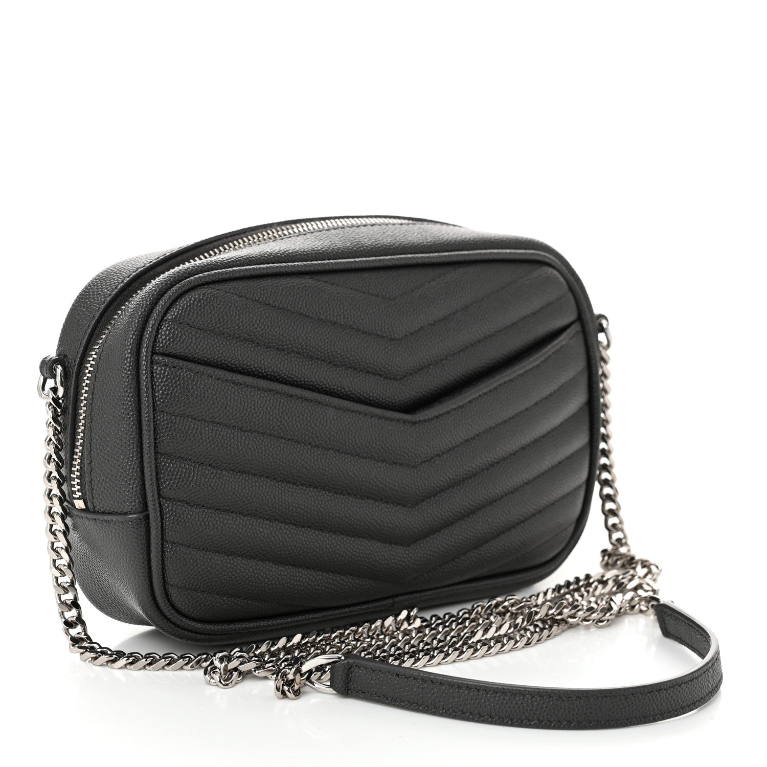 Saint Laurent Grain De Poudre Matelasse Monogram Mini Lou Camera Bag Asphalt 3 of 10