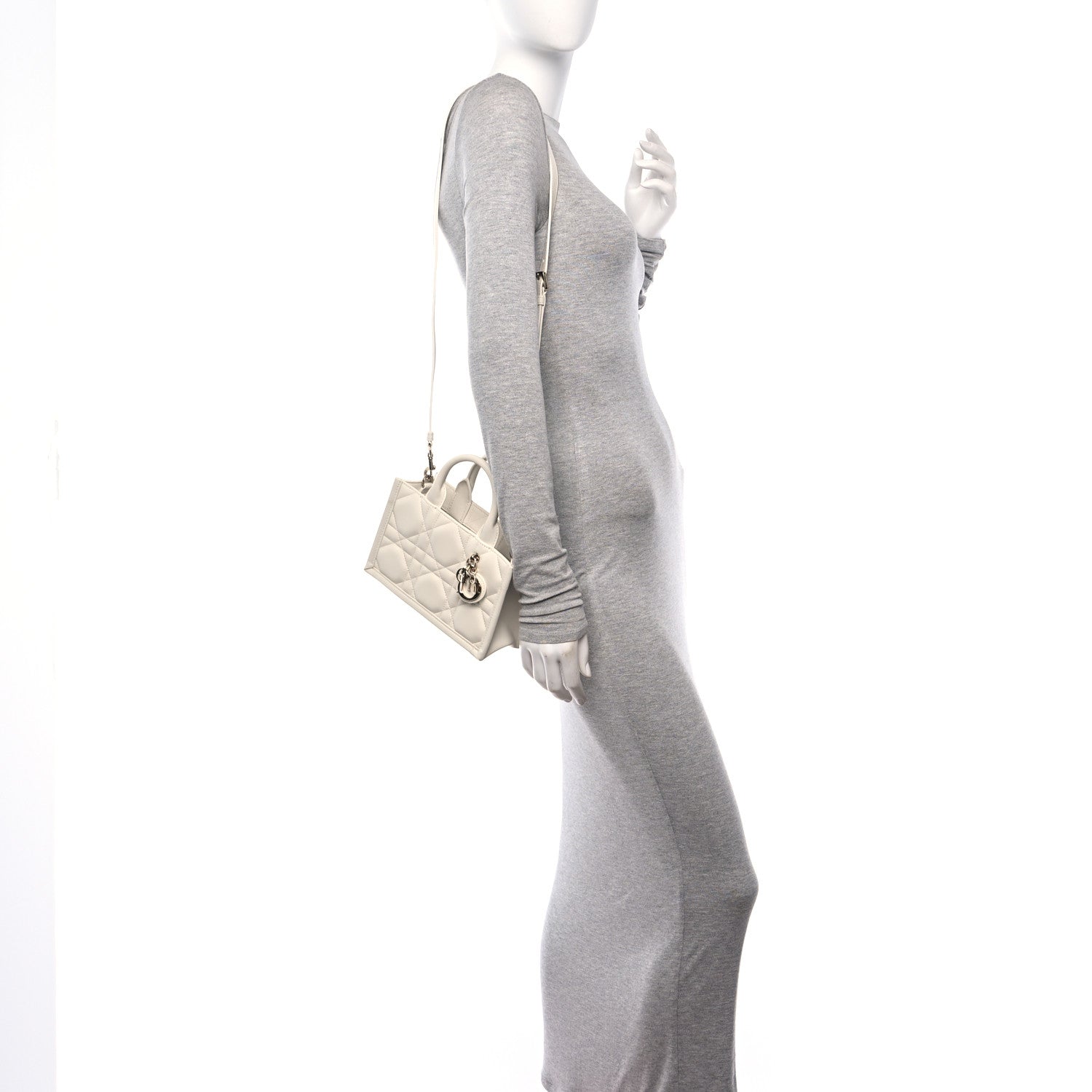Christian Dior Calfskin Macrocannage Mini Book Tote Latte 2 of 11