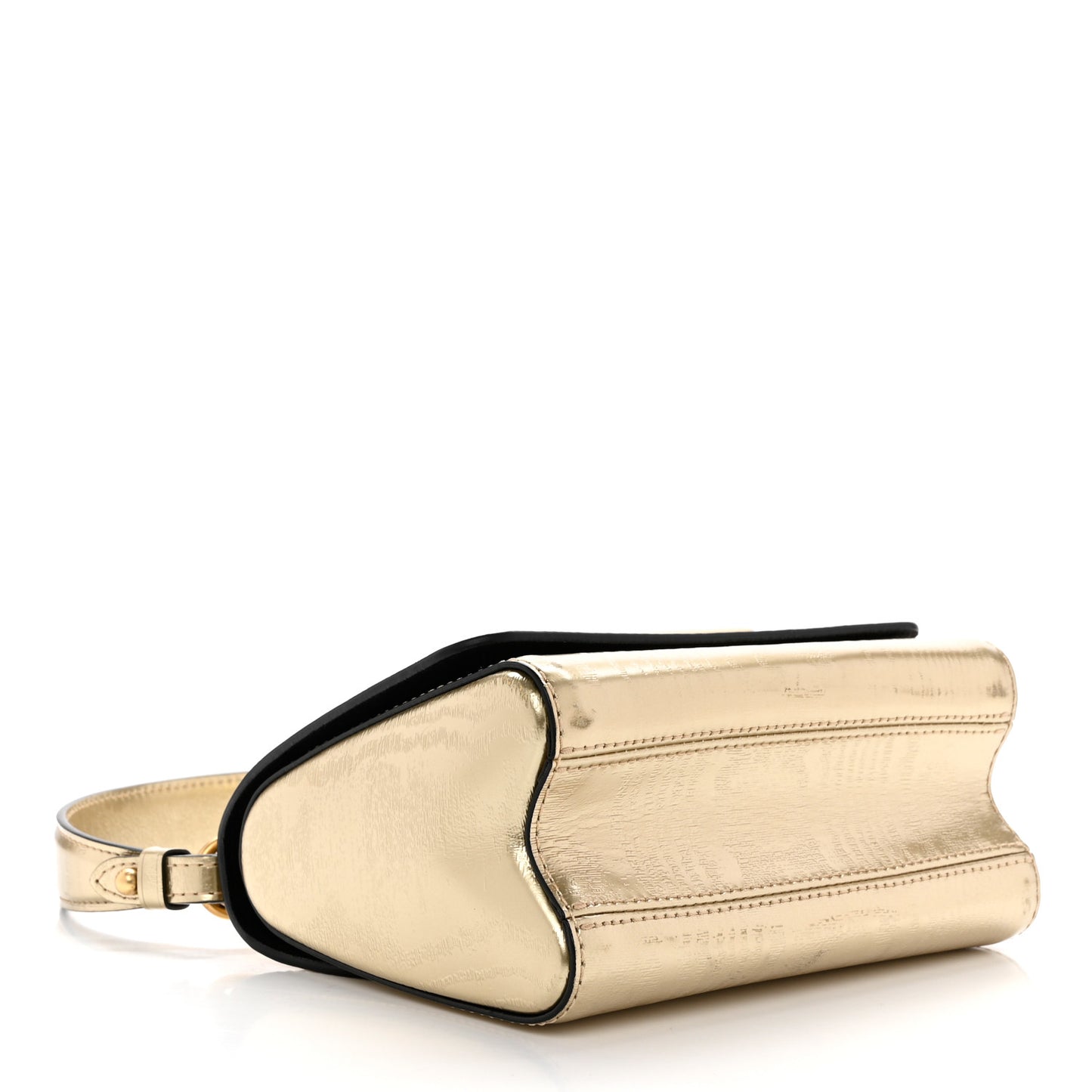 Calfskin Gravity Twist Shoulder Bag PM Gold
