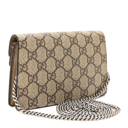 Gucci GG Supreme Monogram Super Mini Dionysus Shoulder Bag Taupe 3 of 9