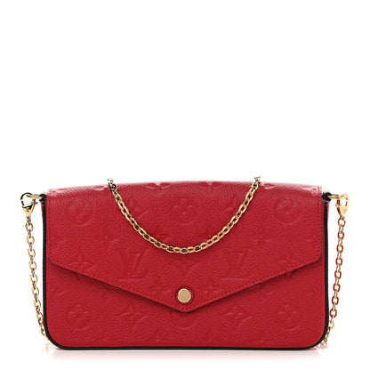 Louis Vuitton Empreinte Pochette Felicie Chain Wallet Scarlet 1 of 9