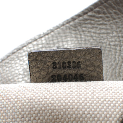 Gucci Metallic Pebbled Calfskin Large Soho Chain Shoulder Bag Sasso 7 of 7