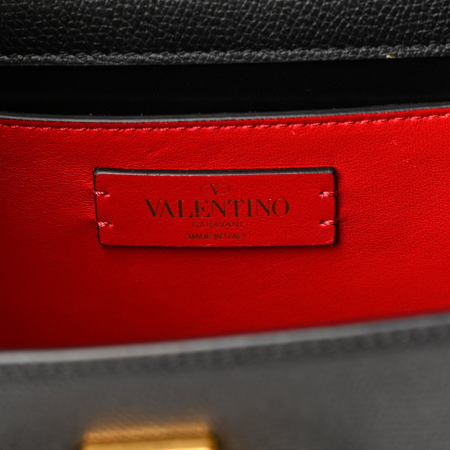 Valentino Garavani Grainy Calfskin Small VSling Shoulder Bag Black 6 of 15