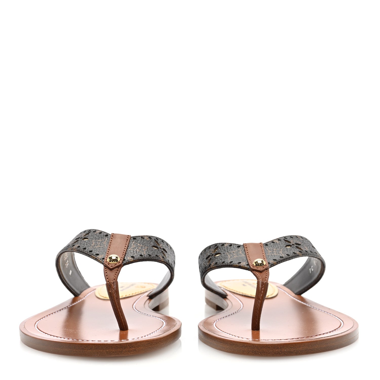 Louis Vuitton Monogram Sunny Flat Thong Sandals 36 Brown 2 of 7