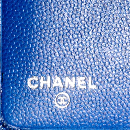 Chanel Caviar Sevruga Zip Pocket Wallet Dark Blue 7 of 8