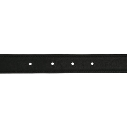 Hermes Swift Epsom 24mm H Cursives Belt 75 30 Black Etoupe 6 of 10