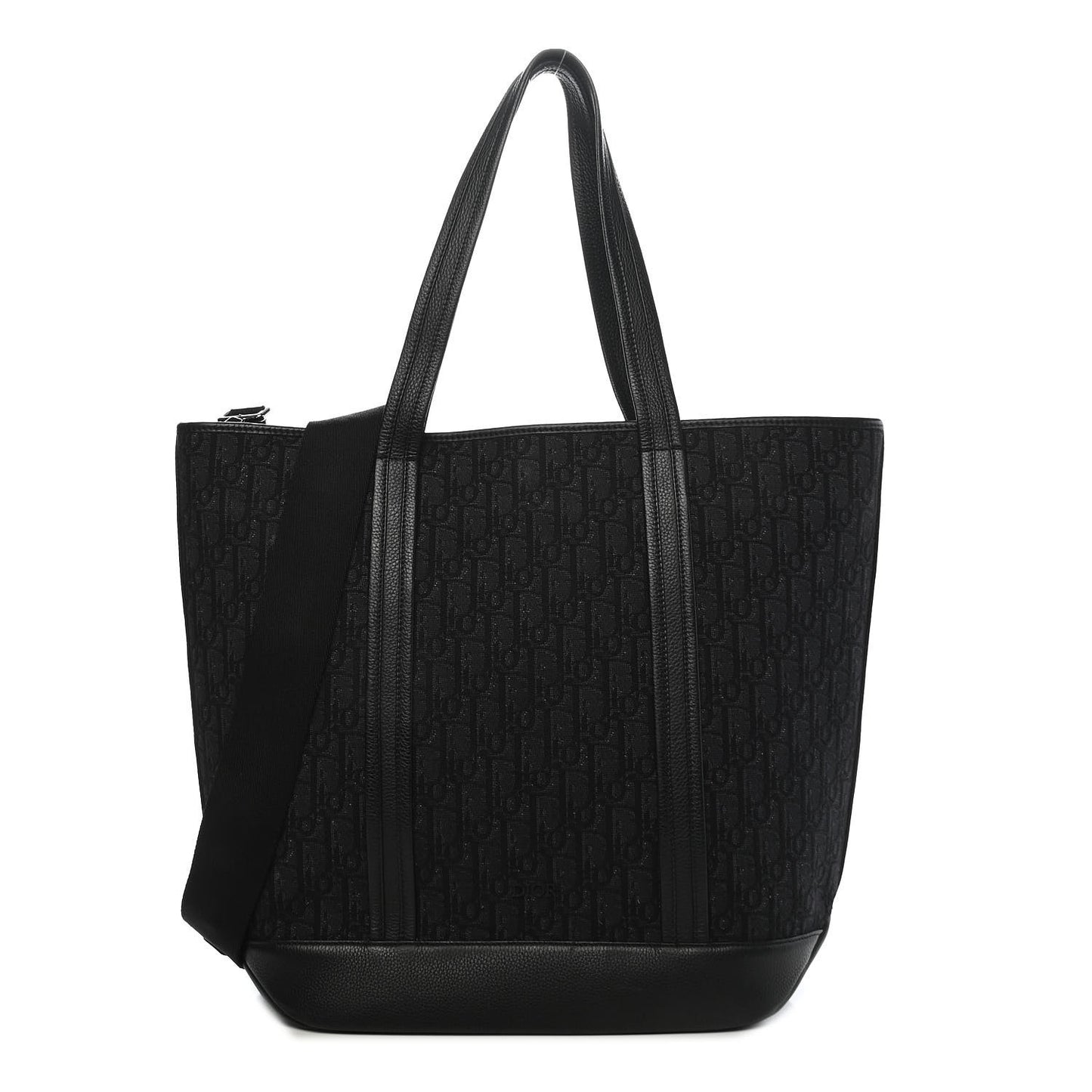 HOMME Oblique Grained Calfskin Tote Black
