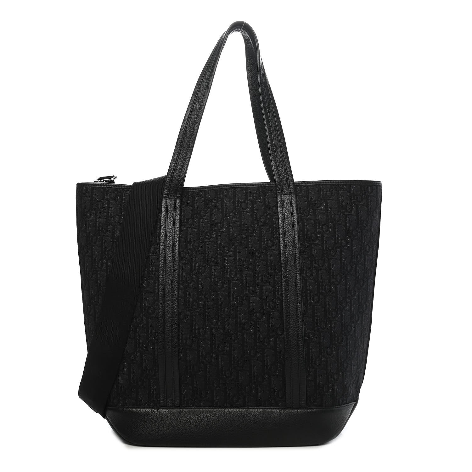 Christian Dior HOMME Oblique Grained Calfskin Tote Black 1 of 9