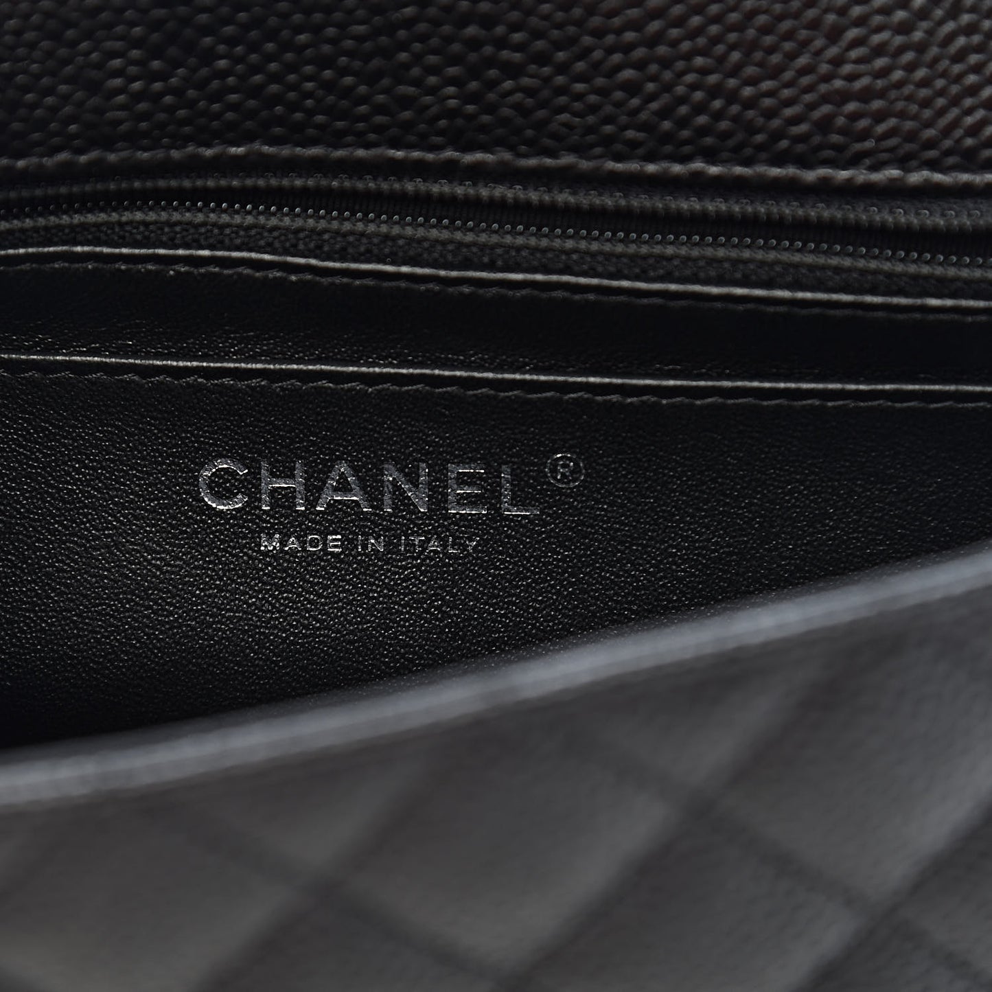 Caviar Quilted Mini Rectangular Flap Black