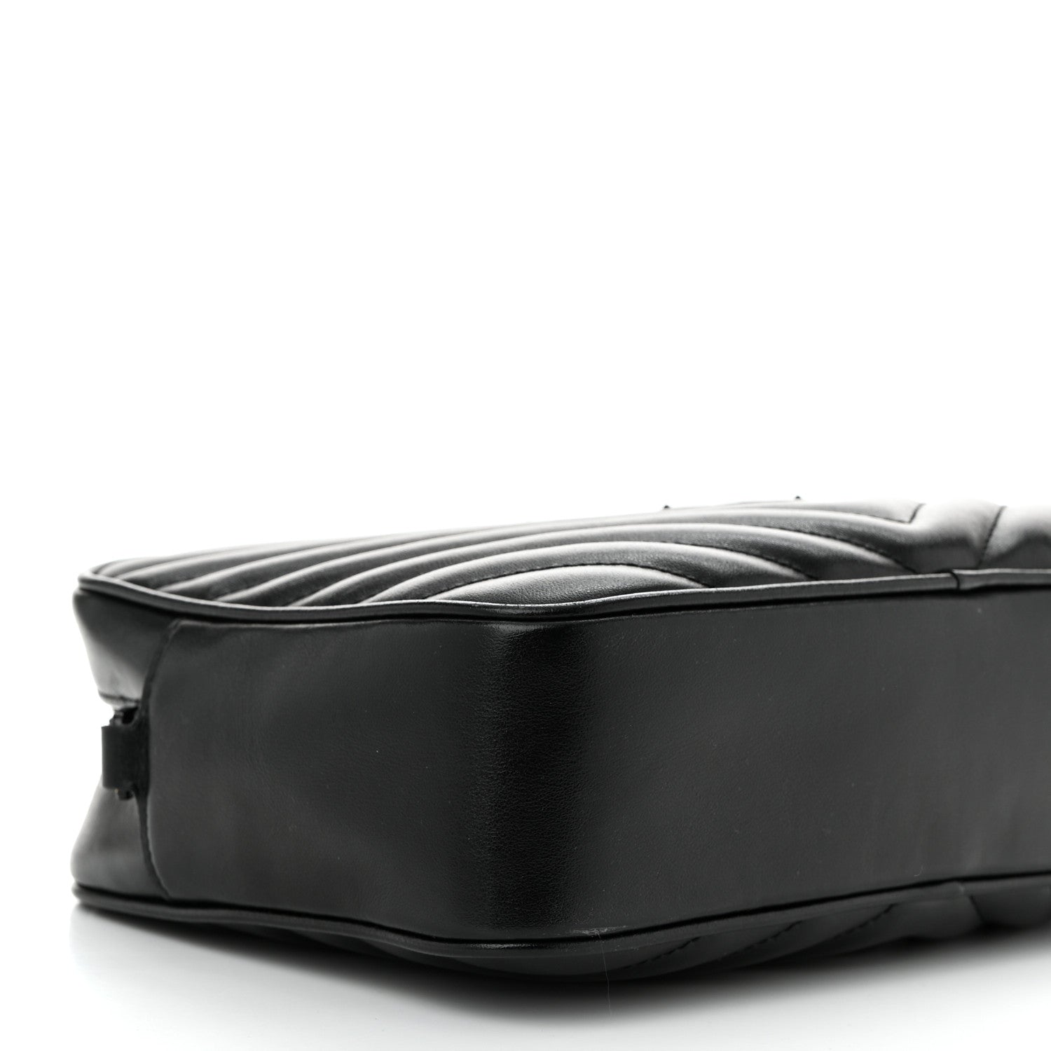 Saint Laurent Calfskin Matelasse Monogram Monochrome Lou Camera Bag Black 9 of 10