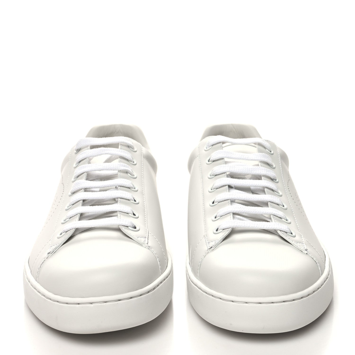 Gucci Calfskin Interlocking G Perforated Mens Ace Sneakers 11 White Grey Sky 2 of 9