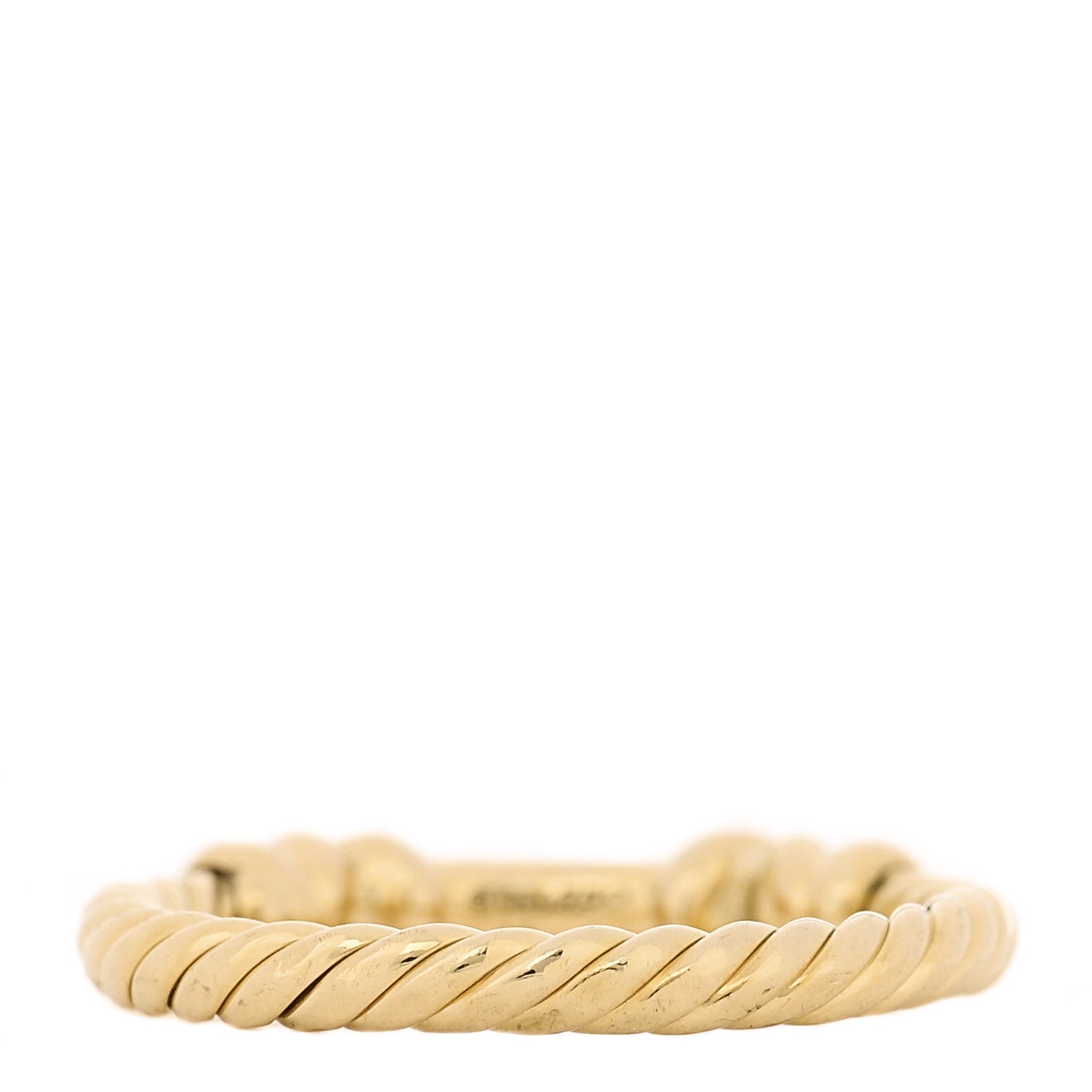 David Yurman 18K Yellow Gold Diamond Petite Helena Wrap Ring 54 6.75 3 of 4