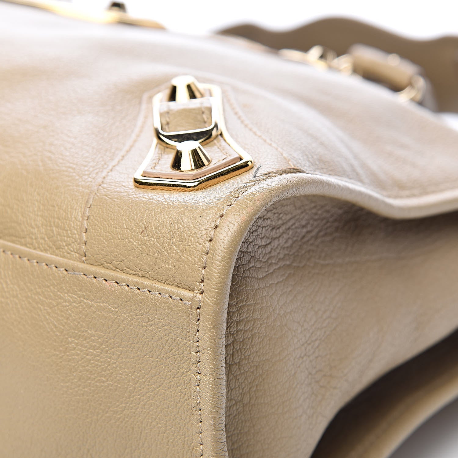 Balenciaga Chevre Gold Metallic Edge Hardware City Beige Latte 15 of 20