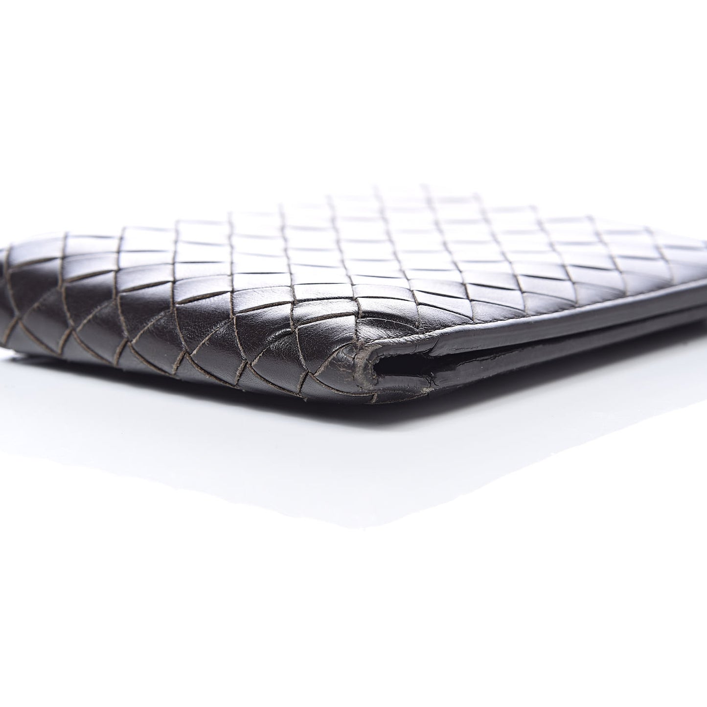 Nappa Intrecciato Bi-Fold Wallet Ebano