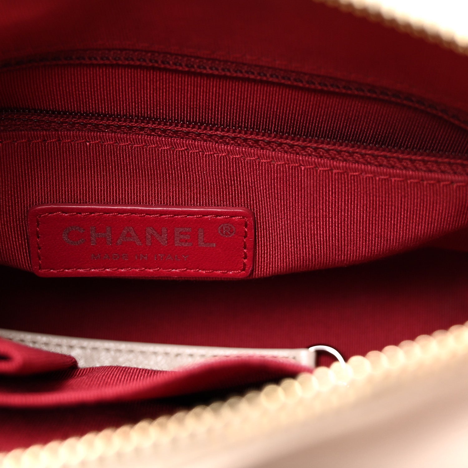 Chanel Aged Calfskin Chevron Quilted Small Gabrielle Hobo Beige 6 of 10