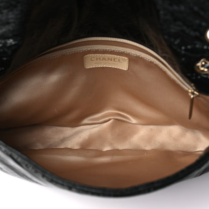 Chanel Vinyl Medium Rock and Chain Flap Black 5 of 8