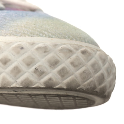 Chanel Printed Fabric High Top CC Sneakers 39 Green Pink Blue White 13 of 13