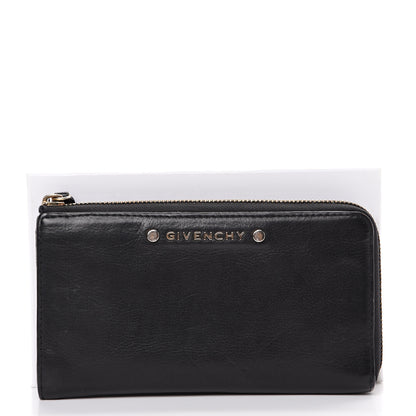 Givenchy Sugar Goatskin Studded Pandora Half Zip Long Wallet Black 8 of 8