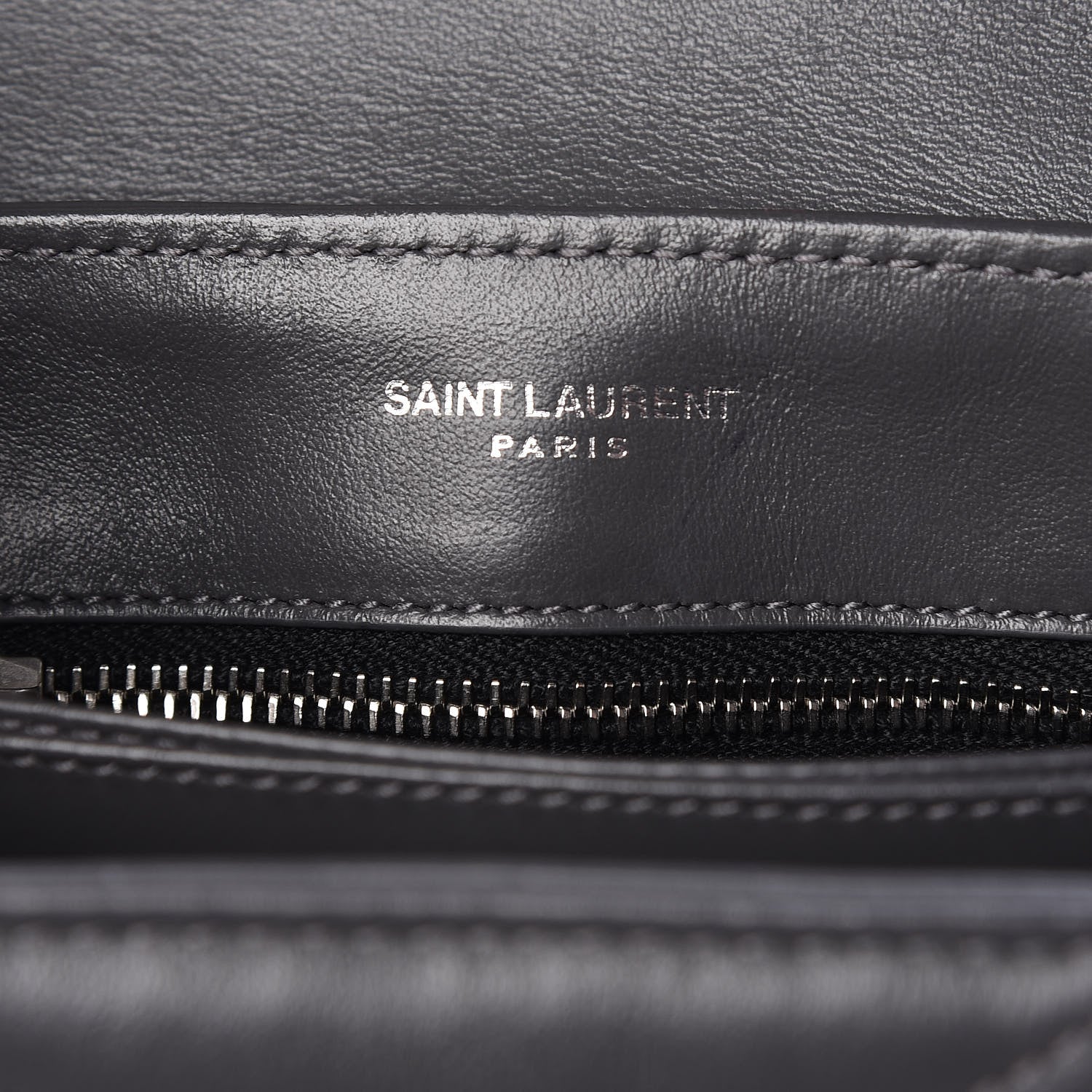 Saint Laurent Calfskin Y Quilted Monogram Toy Loulou Crossbody Bag Storm 7 of 9