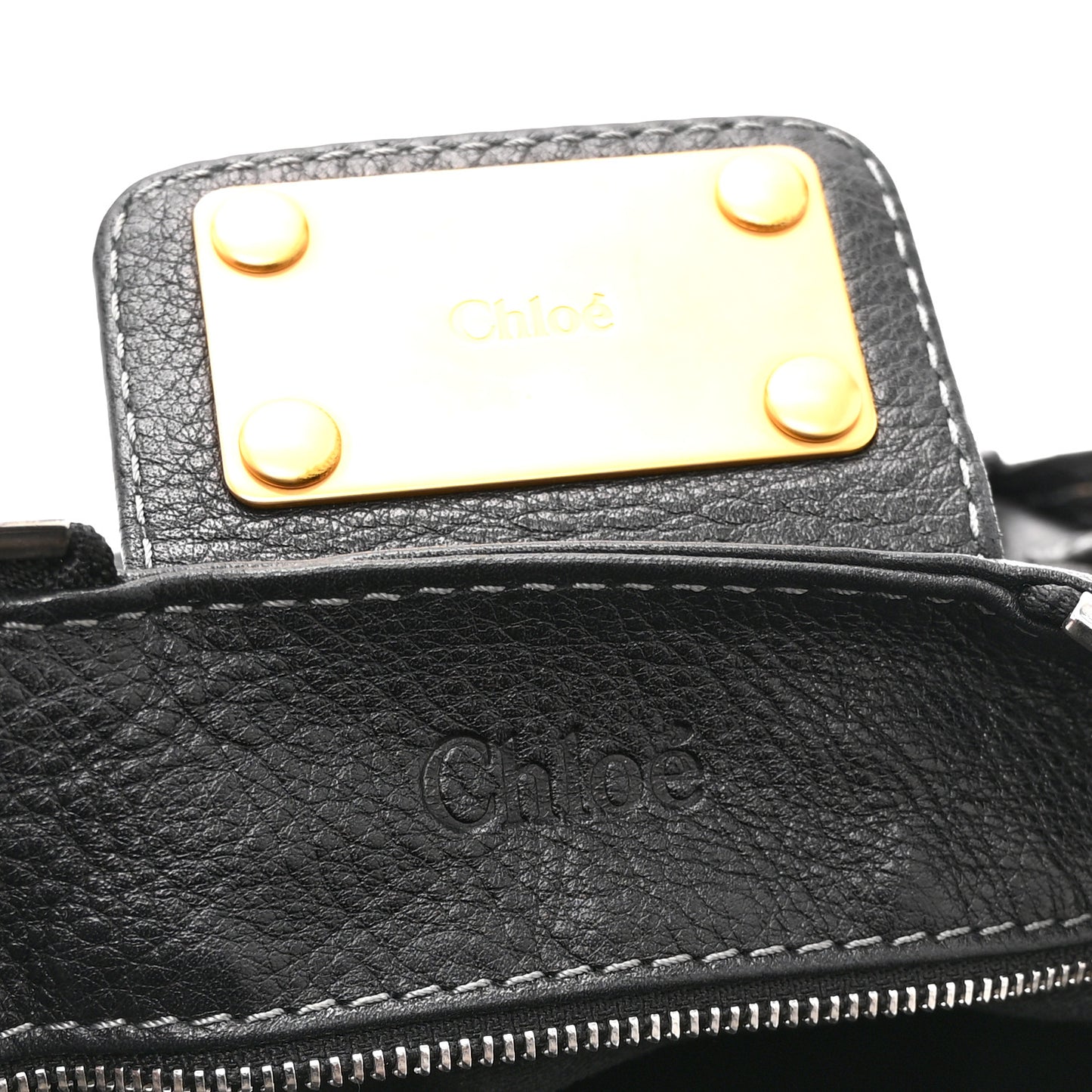 Calfskin Medium Paddington Satchel Black