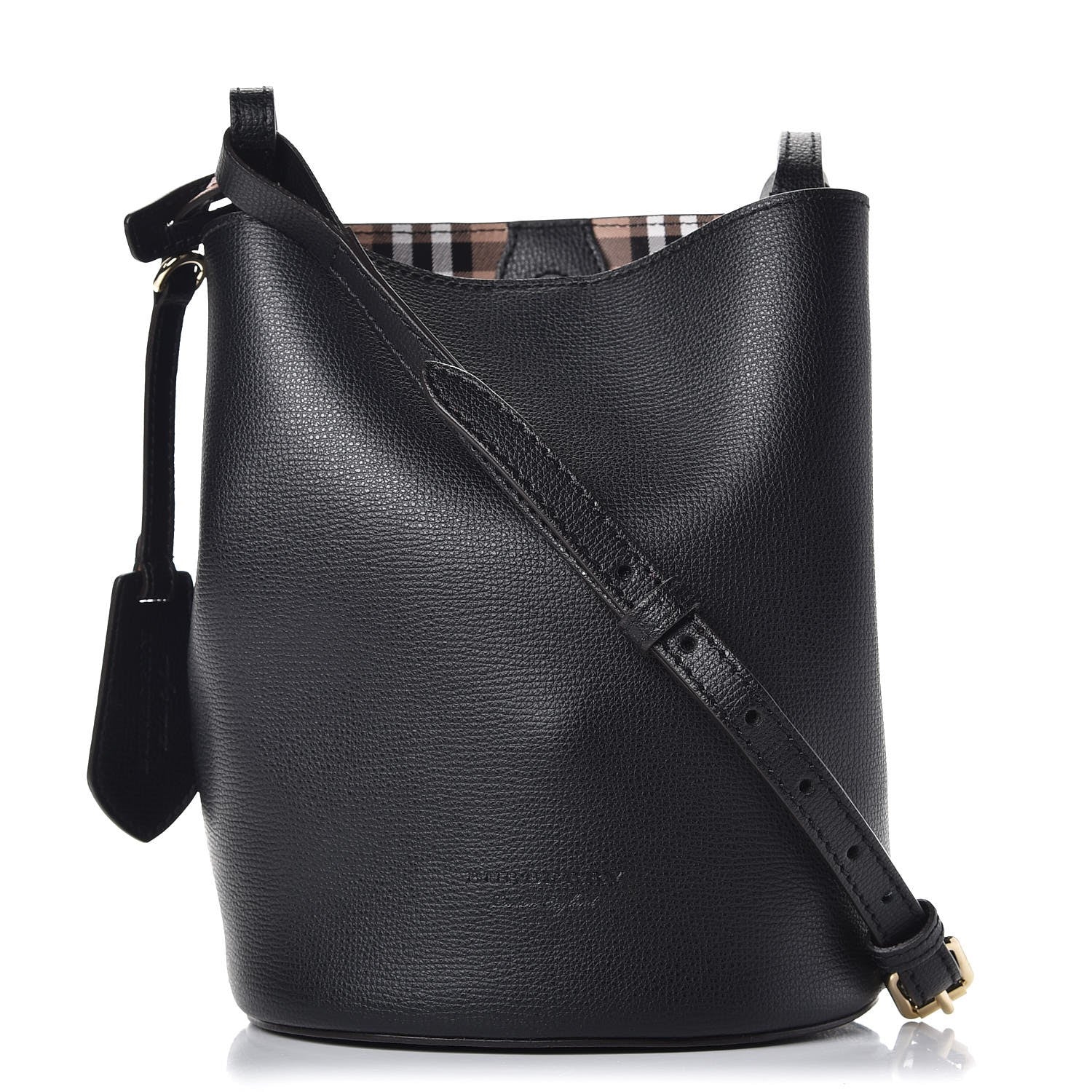 Burberry London Grainy Calfskin Small Lorne Bucket Crossbody Black 1 of 6