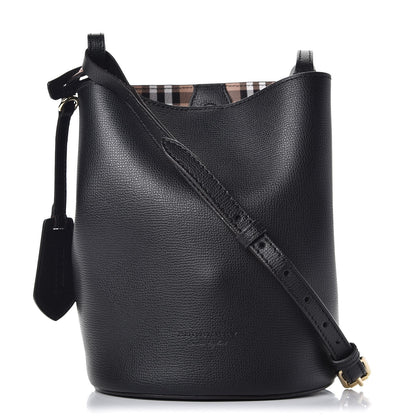 Burberry London Grainy Calfskin Small Lorne Bucket Crossbody Black 1 of 6