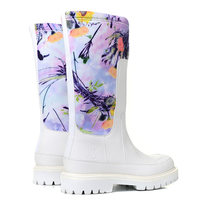 Louis Vuitton Neoprene Calfskin Floral Print Mens Landscape Boots 7 Rose 5 of 8