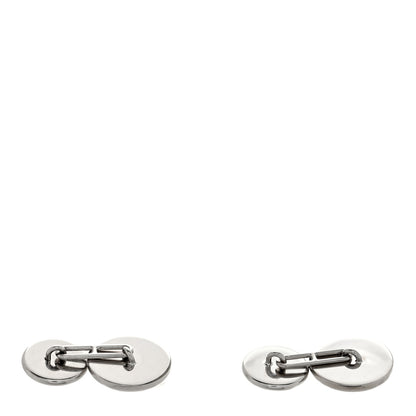 Hermes Palladium Clou De Selle Cufflinks Black 2 of 3