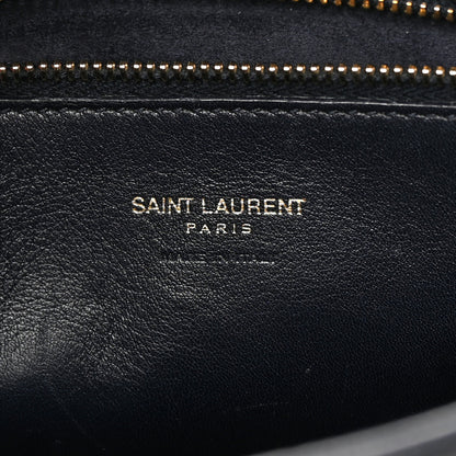 Saint Laurent Smooth Calfskin Small Monogram Cabas Navy 6 of 23