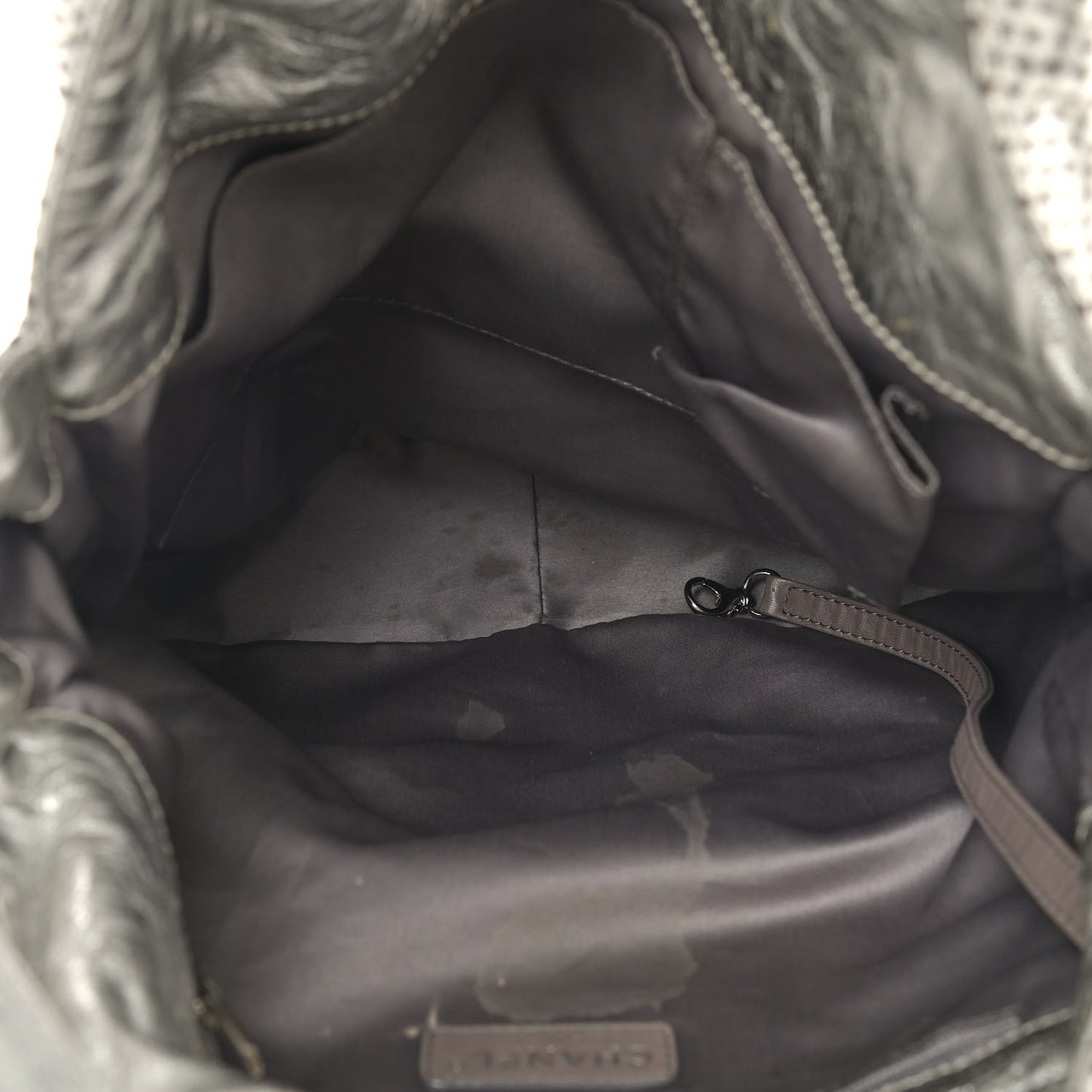 Metallic Glazed Calfskin Perforated Medium Rodeo Drive Tote Silver