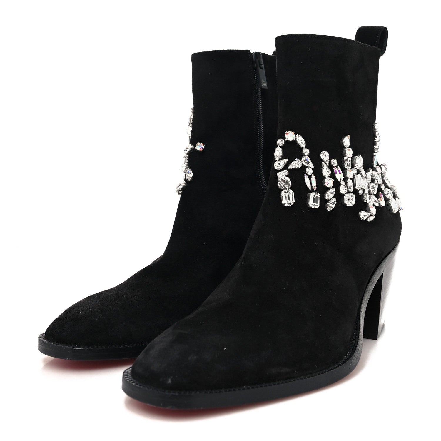 Christian Louboutin Veau Velours C Angels 70 Ankle Boots 38 Black 3 of 7