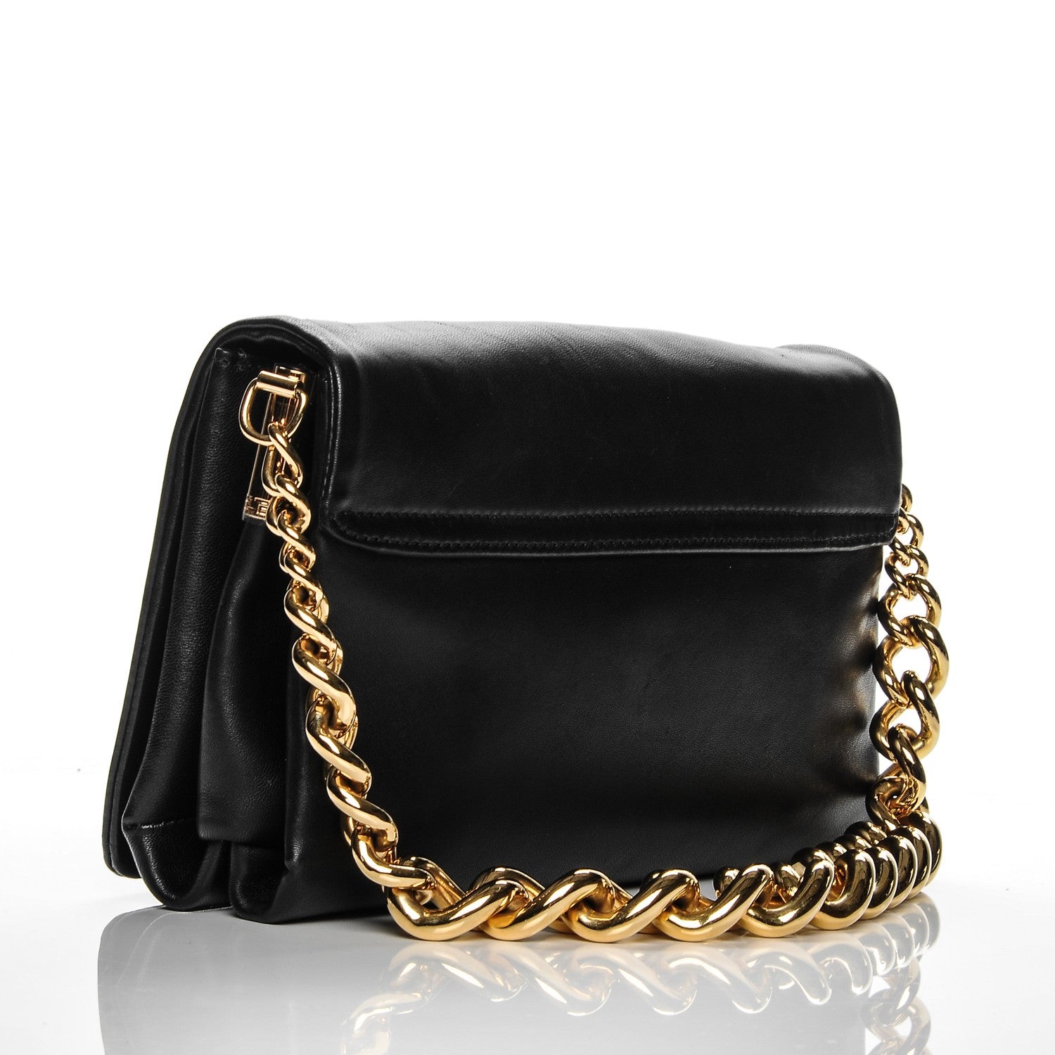 Versace Nappa Palazzo Sultan Shoulder Bag Black 3 of 6