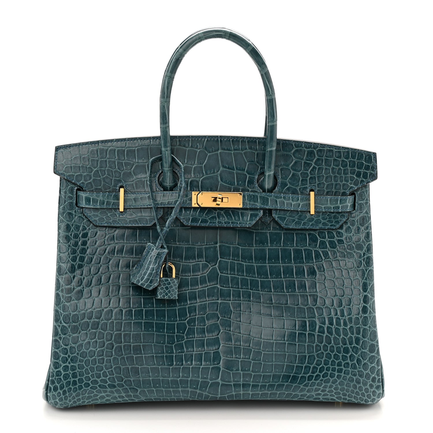 Hermes Shiny Porosus Crocodile Birkin 35 Colvert 1 of 13