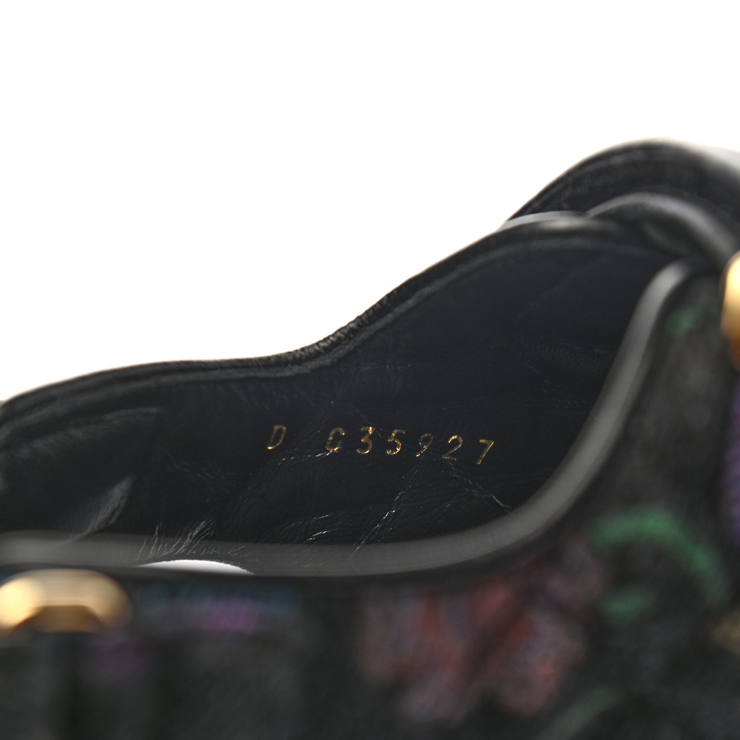 Denim Quilted Dad Sandals 38.5 Black Multicolor
