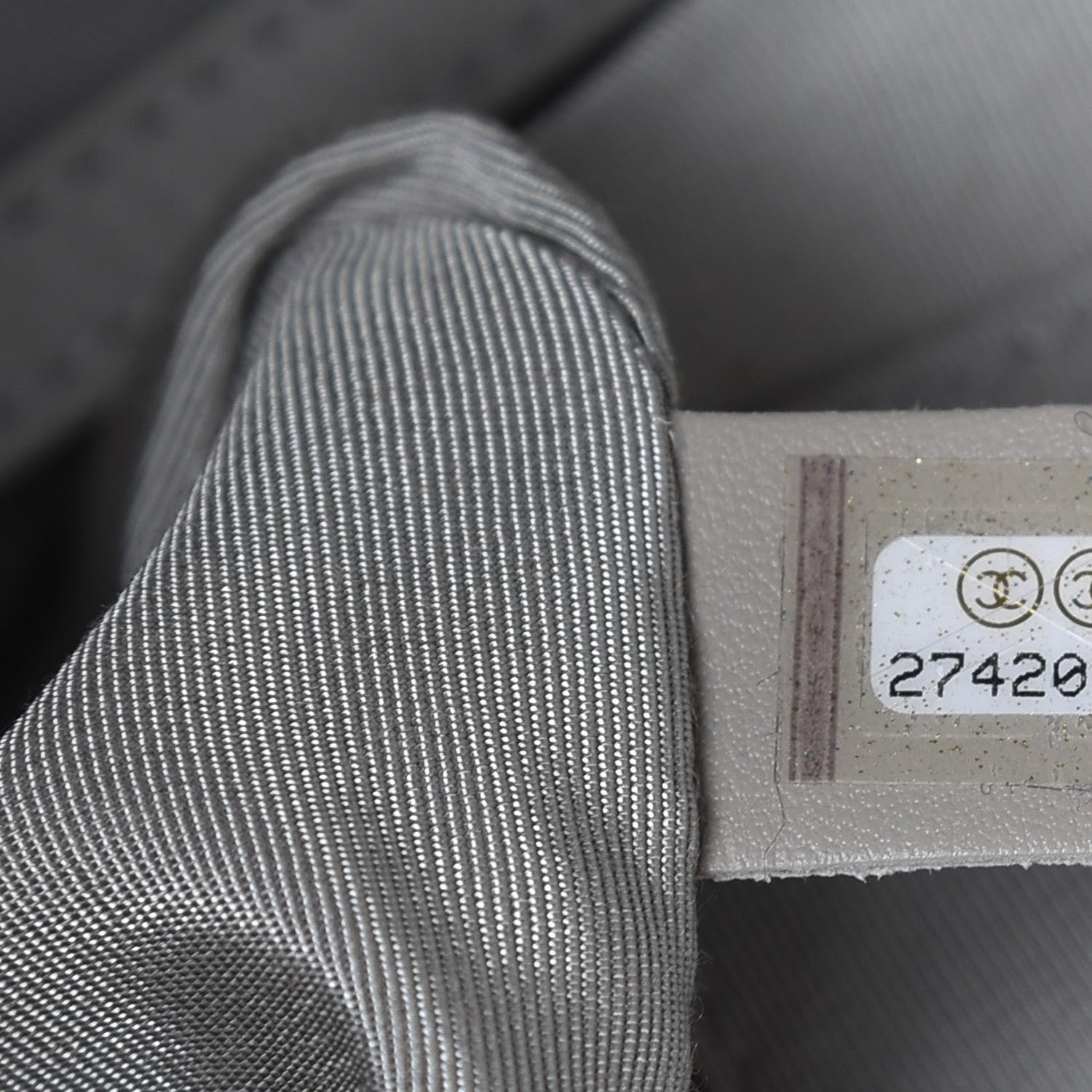 Chanel Bullskin Stitched Small Shopping Bag Grey 9 of 10
