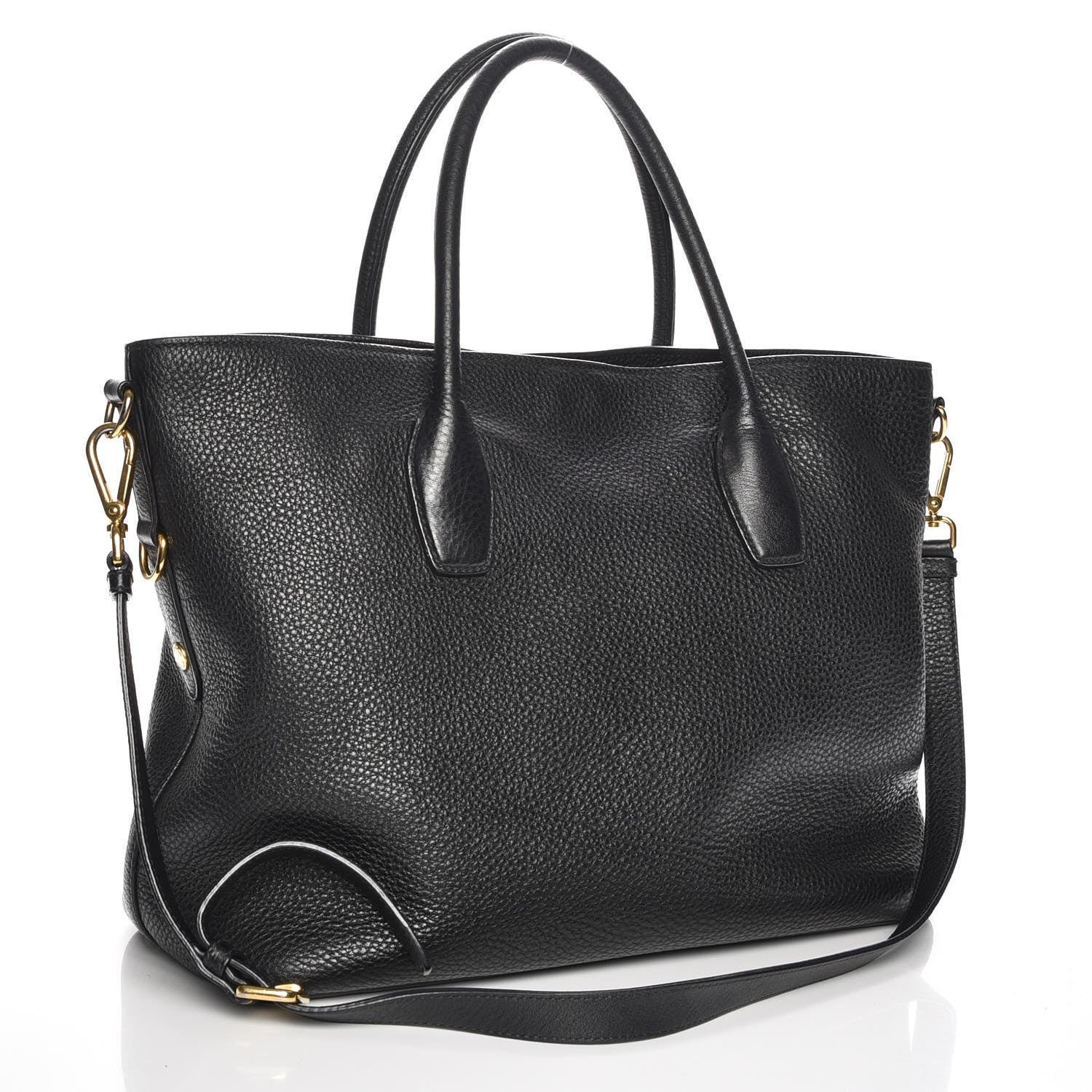 Prada Vitello Daino Tote Nero Black 4 of 8