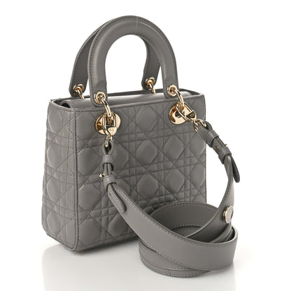 Christian Dior Lambskin Cannage Small Lucky Badges My Lady Dior Grey 2 of 7