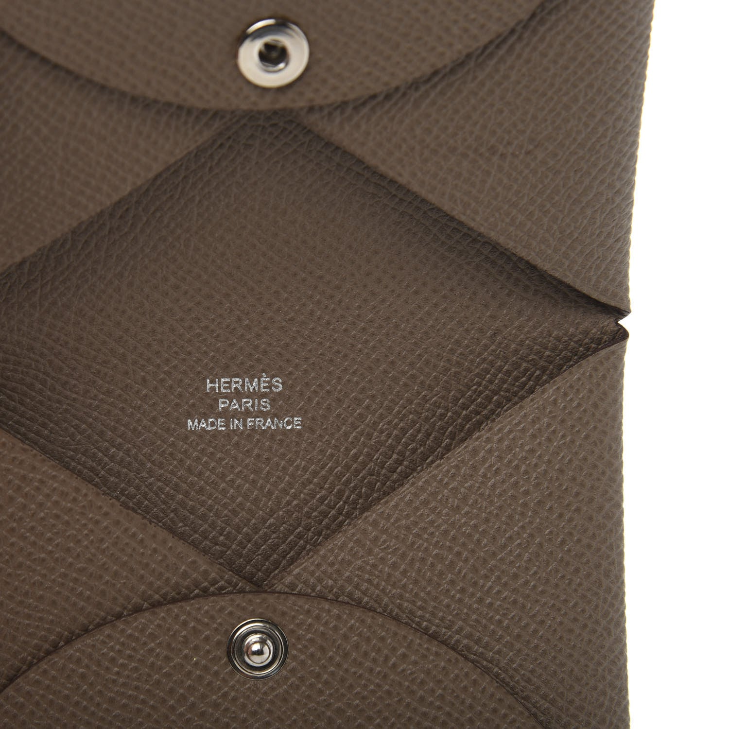 Hermes Epsom Calvi Card Case Etoupe 6 of 10