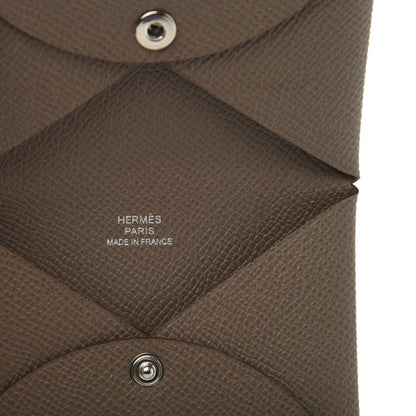 Hermes Epsom Calvi Card Case Etoupe 6 of 10