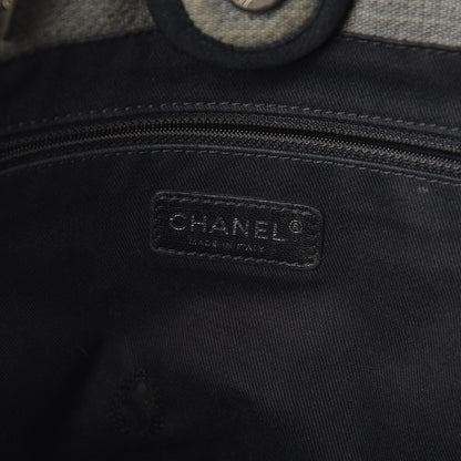 Chanel Canvas Small Deauville Tote Blue 6 of 16