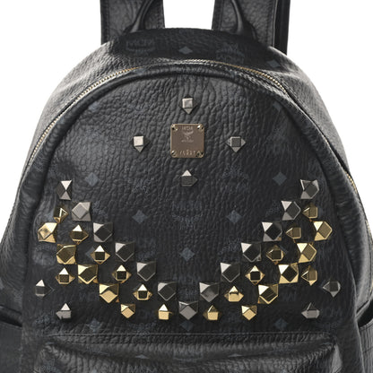 MCM Visetos Studded Medium Stark M Backpack Black 8 of 14
