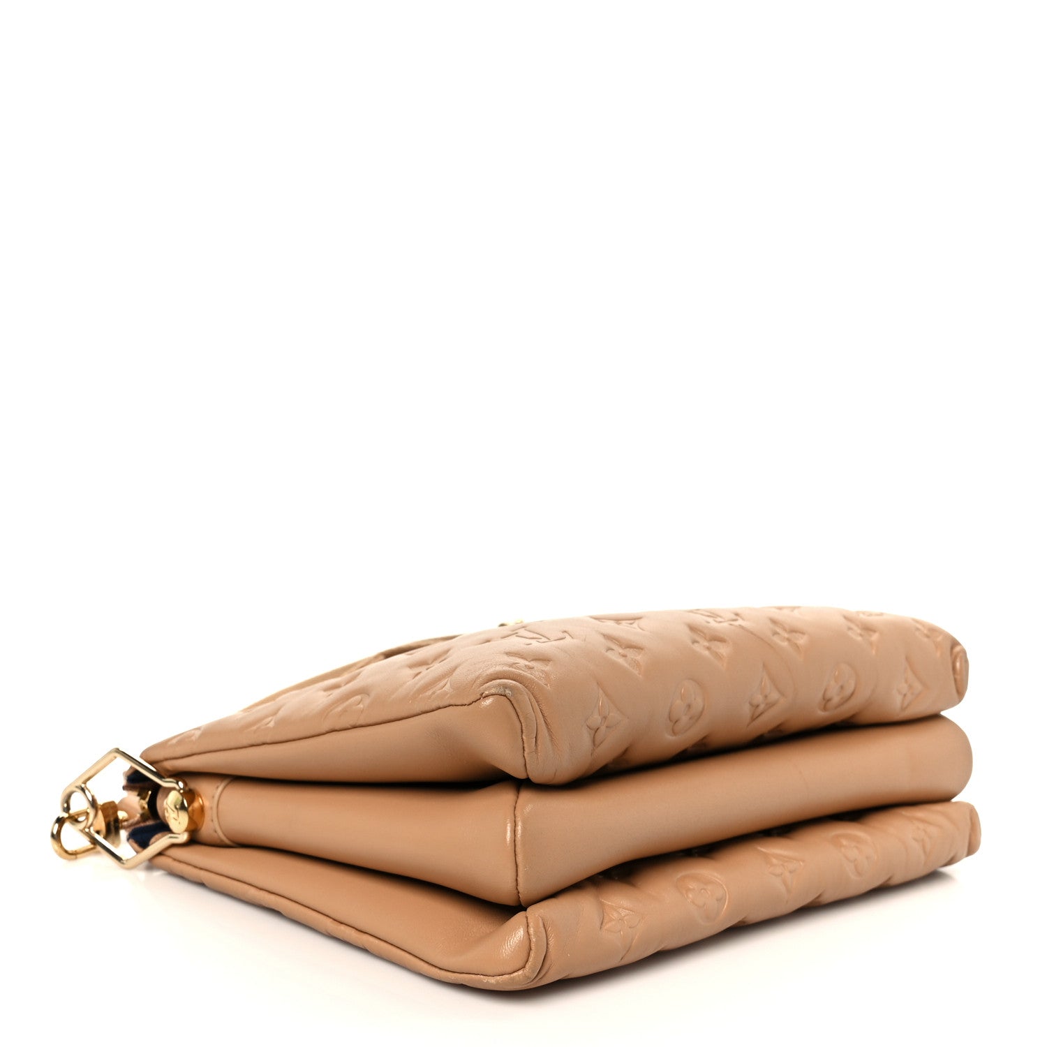Louis Vuitton Lambskin Embossed Monogram Coussin PM Camel 4 of 10