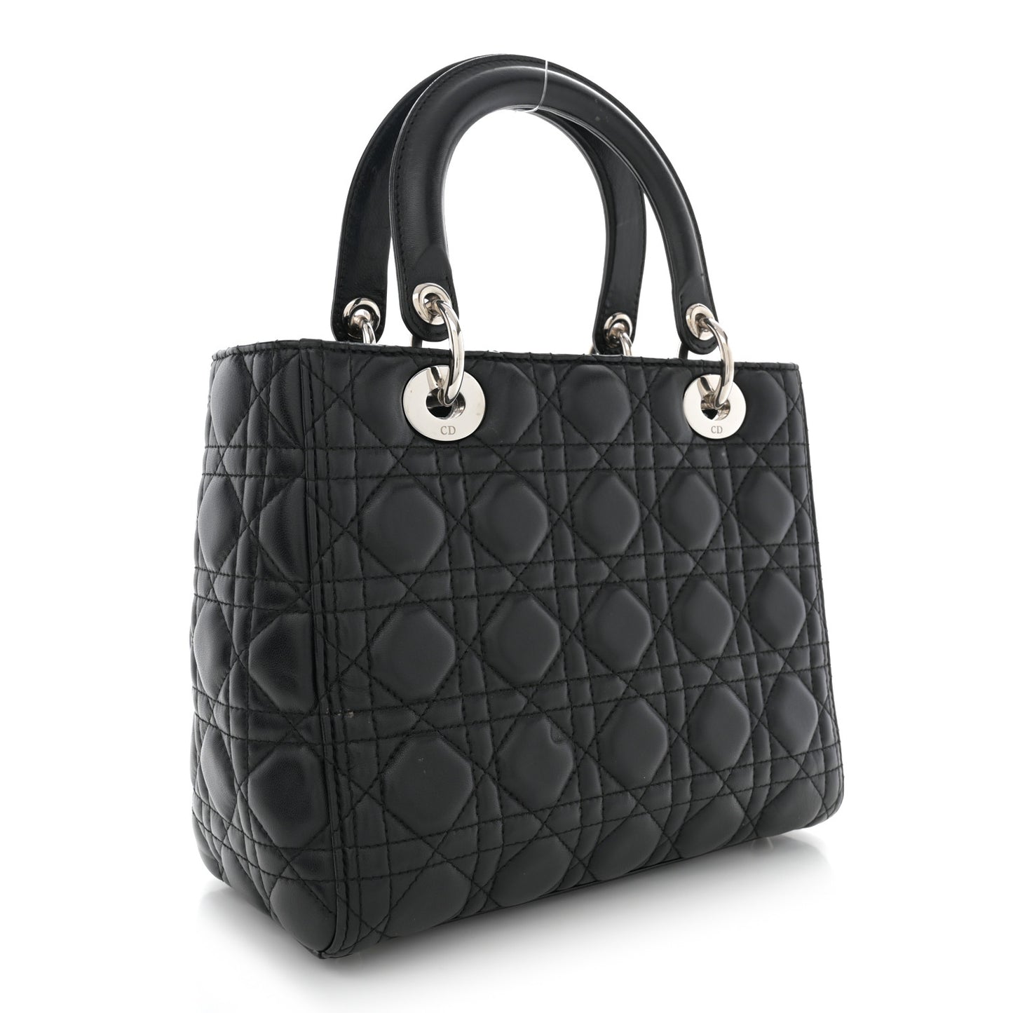 Lambskin Cannage Medium Lady Dior Black