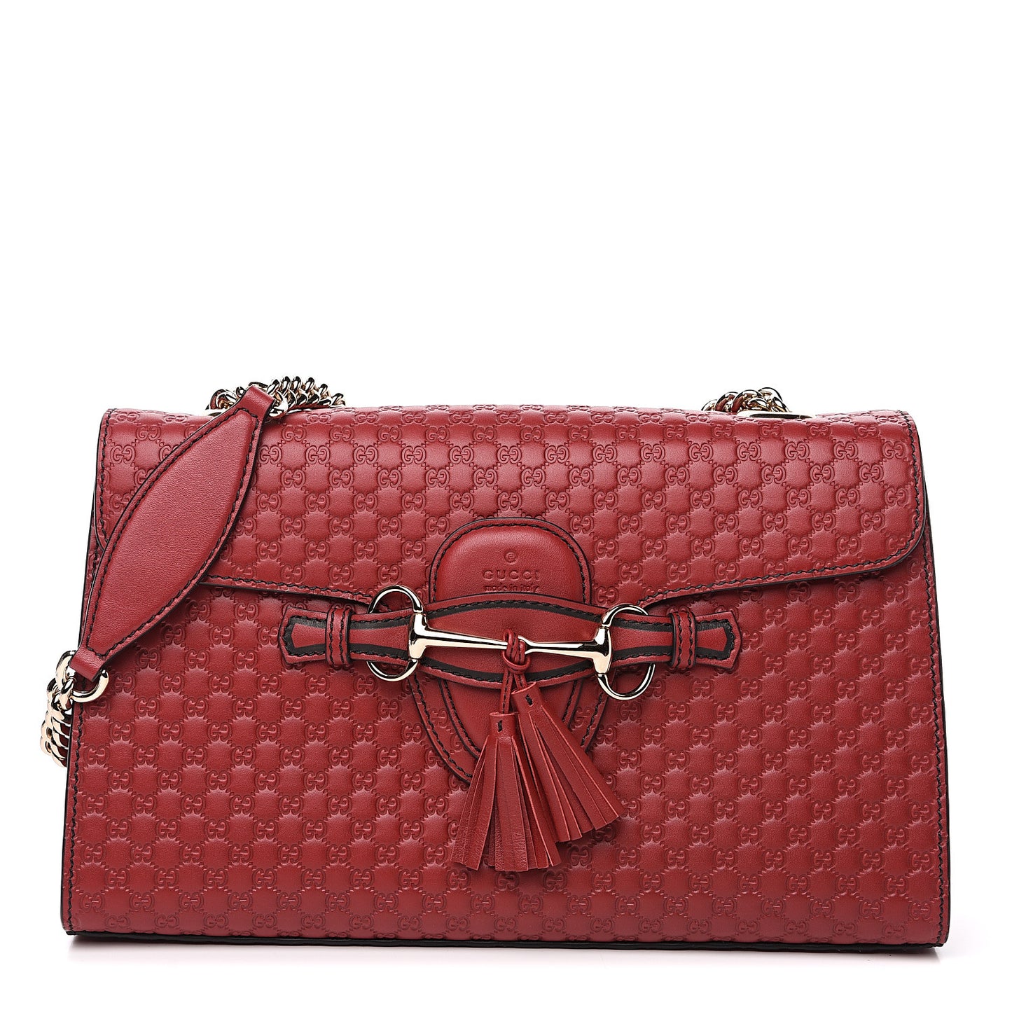 Microguccissima Medium Emily Chain Shoulder Bag Red